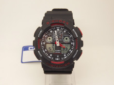 ceas CASIO G SHOCK GA 100 black red edition foto