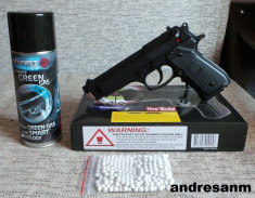 Pistol aer comprimat green gaz Airsoft Beretta - Gratuit bile + Tub Gaz + Transport Gratuit foto