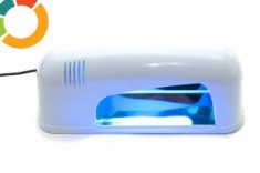 lampa cu lumina ultravioleta 9W cu neon inclus - Alba foto