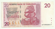 ZIMBABWE 20 DOLARI 2007 VF P-68 [10] foto