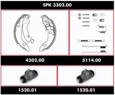 Set frana, frana tambur FIAT PUNTO 55 1.1 - ROADHOUSE SPK 3302.00 foto