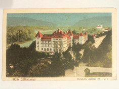 BAILE CALIMANESTI-HOTELURILE JEANTEA NR 1SI 2 -CARTE POSTALA ANII 20 foto