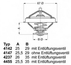 termostat,lichid racire VW GOLF Mk IV 2.8 V6 4motion - WAHLER 4455.80D foto