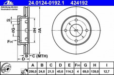 Disc frana MITSUBISHI COLT VII 1.5 - ATE 24.0124-0192.1 foto