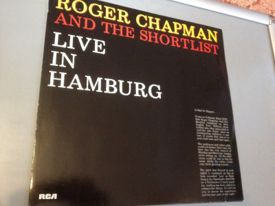 ROGER CHAPMAN - LIVE IN HAMBURG (1986/ RCA REC/RFG) - DISC VINIL/PICK-UP/VINYL foto