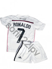 Tricou+Sort(Compleu) Pentru Copii Adidas Real Madrid Sezon 2014/15(NR 7 Ronaldo)) foto