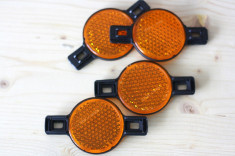 Set de 4 stopuri pentru roti bicicleta portocalii orange foto