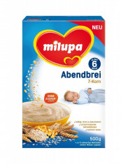 Cereale MILUPA 7 CEREALE cu lapte praf, +6 luni, 500gr, din GERMANIA, comanda peste 85 lei si ai transport gratuit cu Posta Romana foto