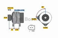 Generator / Alternator VW GOLF PLUS 1.6 BiFuel - BOSCH 0 986 045 330 foto