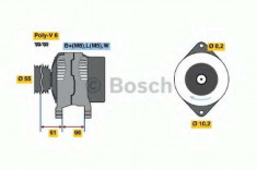 Generator / Alternator RENAULT MASTER II Van 2.5 D - BOSCH 0 986 042 031 foto