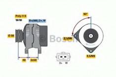 Generator / Alternator AUDI A3 1.8 T quattro - BOSCH 0 986 040 870 foto