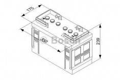 Baterie de pornire LAND ROVER DISCOVERY Mk II 2.5 Td5 - BOSCH 0 092 T30 360 foto