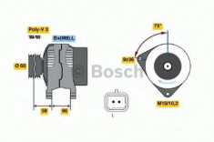 Generator / Alternator RENAULT TWINGO 1.2 - BOSCH 0 986 045 261 foto