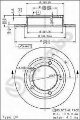 Disc frana LADA NIVA 1600 - BREMBO 08.3939.10 foto