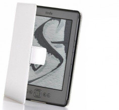Husa Kindle 4 5 6 inch piele ECO alba foto
