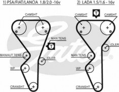 Curea de distributie PEUGEOT 605 limuzina 2.0 16V - GATES 5468XS foto