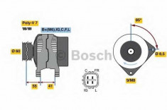 Generator / Alternator HONDA CIVIC VIII Hatchback 1.8 - BOSCH 0 986 080 730 foto