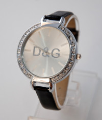 Ceas D&amp;amp;amp;G dama Casual cu strasuri + Baterie CADOU - Poze Reale foto