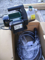 Pompa INOX pentru apa / vin / lichide Mr.Gardener 3200 l/h cu furtun sorb foto