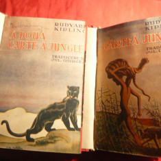 Rudyard Kipling - Cartea Junglei vol .1 si 2 ,cca.1937 ,coperta originala