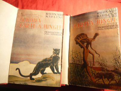 Rudyard Kipling - Cartea Junglei vol .1 si 2 ,cca.1937 ,coperta originala foto