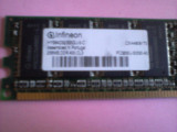 Kit memorie ram DDR1 infineon256x2mb 400mhz pc3200 cl3 made in Portugalia, DDR, 256 MB, 400 mhz