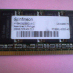 Kit memorie ram DDR1 infineon256x2mb 400mhz pc3200 cl3 made in Portugalia