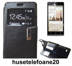 HUSA PIELE NEGRU - ORANGE GOVA + FOLIE CADOU [Huawei Ascend G6] foto