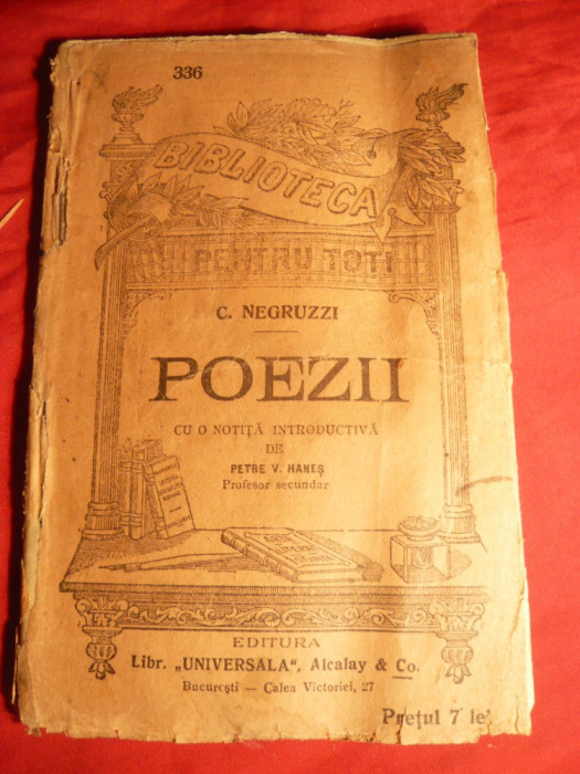 C.Negruzzi - Poezii - Ed. 1929 Ed.Universala Alcalay ,BPT nr. 336