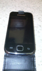 Telefon Samsung Gio / Android / 3.15 Mp / stare buna / Cu husa flip over de piele neagra***PRE PROMOTIONAL*** foto
