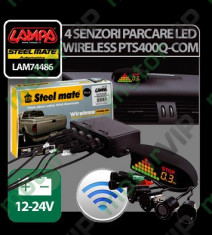Senzori parcare cu display wireless PTS400Q-COM 12-24V foto