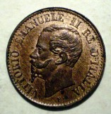 E.422 ITALIA VITTORIO EMANUELE II 1 CENTESIMO 1867 M AUNC, Europa, Cupru (arama)