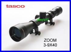 LUNETA ARMA TASCO ZOOM 3-9x40 - SISTEME DE PRINDERE INCLUSE - VANATOARE , AIRSOFT , AER COMPRIMAT foto