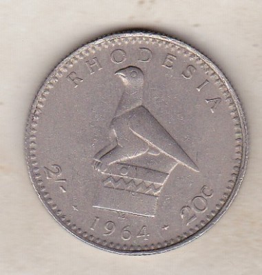 bnk mnd Rhodesia 20 centi 1964 foto