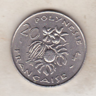 bnk mnd Polinezia Polinesia franceza 20 franci 1975 foto