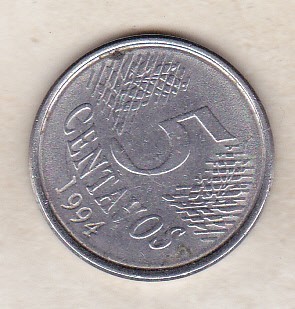 bnk mnd Brazilia 5 centavos 1994 foto