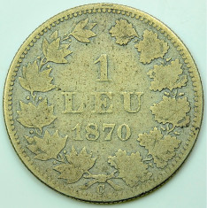 ticuzz - Romania 1 Leu 1870 Medalic - Rotatie Medalica - RR! foto