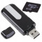 STICK USB SPION CU CAMERA SI MICROFON + BONUS CARD MICROSD 8 GB