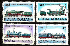 M6461 LOCOMOTIVE ROMANIA Serie completa timbre stampilate foto