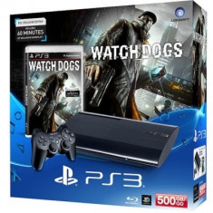 Consola SONY PS3 Super Slim 500GB + Joc Watch Dogs PS3 foto