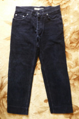 Pantaloni raiati / blugi Mustang Jeans, model Oregon: marime 35/34: 88 cm talie, 102 cm lungime, 74.5 cm lungime crac; bumbac; stare foarte buna foto