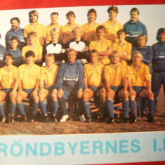 Fotografia -Echipa de Fotbal Brondbyernes IF 1987-1988