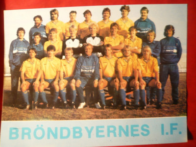 Fotografia -Echipa de Fotbal Brondbyernes IF 1987-1988 foto