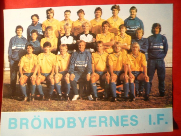 Fotografia -Echipa de Fotbal Brondbyernes IF 1987-1988