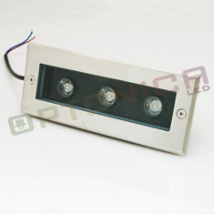 3W /220V Spot LED rectangular - incastrabil in paviment - lumina RGB foto