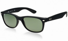 Ochelari de soare Ray Ban Wayfarer, unisex, rame negre mate, lentile fumurii; Marimea L ; Toc + Batista +Instructiuni + Cutie ! foto