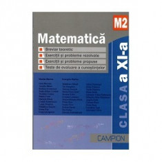 Matematica M2. Breviar teoretic si exercitii si probleme clasa a XI-a foto