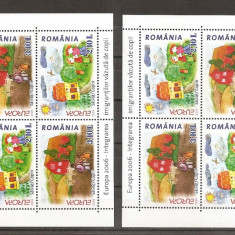 SD Romania 2006 LP1718c- EUROPA 2006, 2 val. in bloc de 4 timbre, pereche de blocuri diferite, MNH