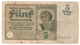 GERMANIA 5 MARCI RENTEMARK 1926 Uzata