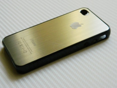 Husa Carcasa iPhone 4 Aluminiu. Foarte Eleganta! Glossy side. Gri Argintiu foto